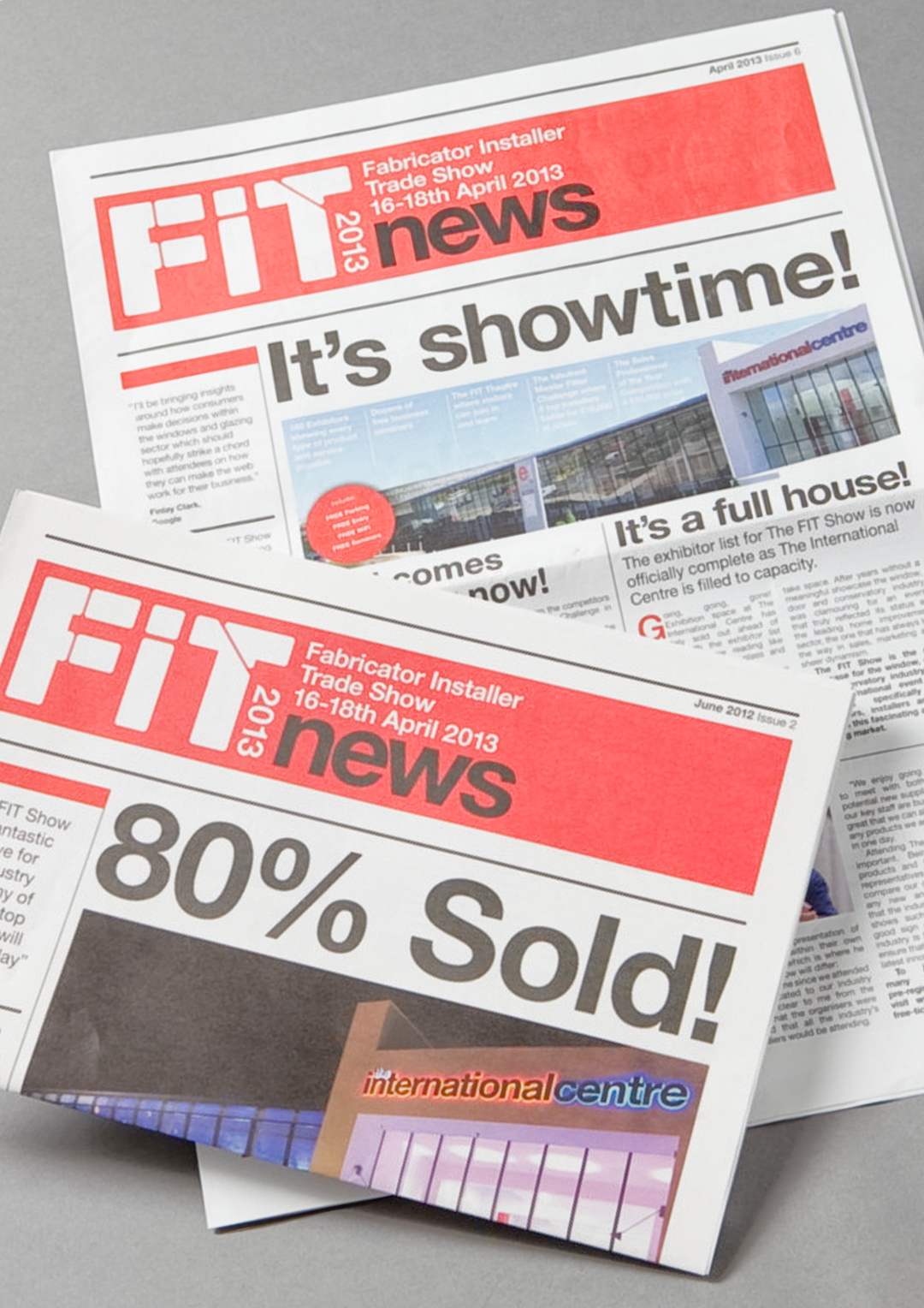 The FIT Show Event. Newspaper. Creative artwork and graphic design.