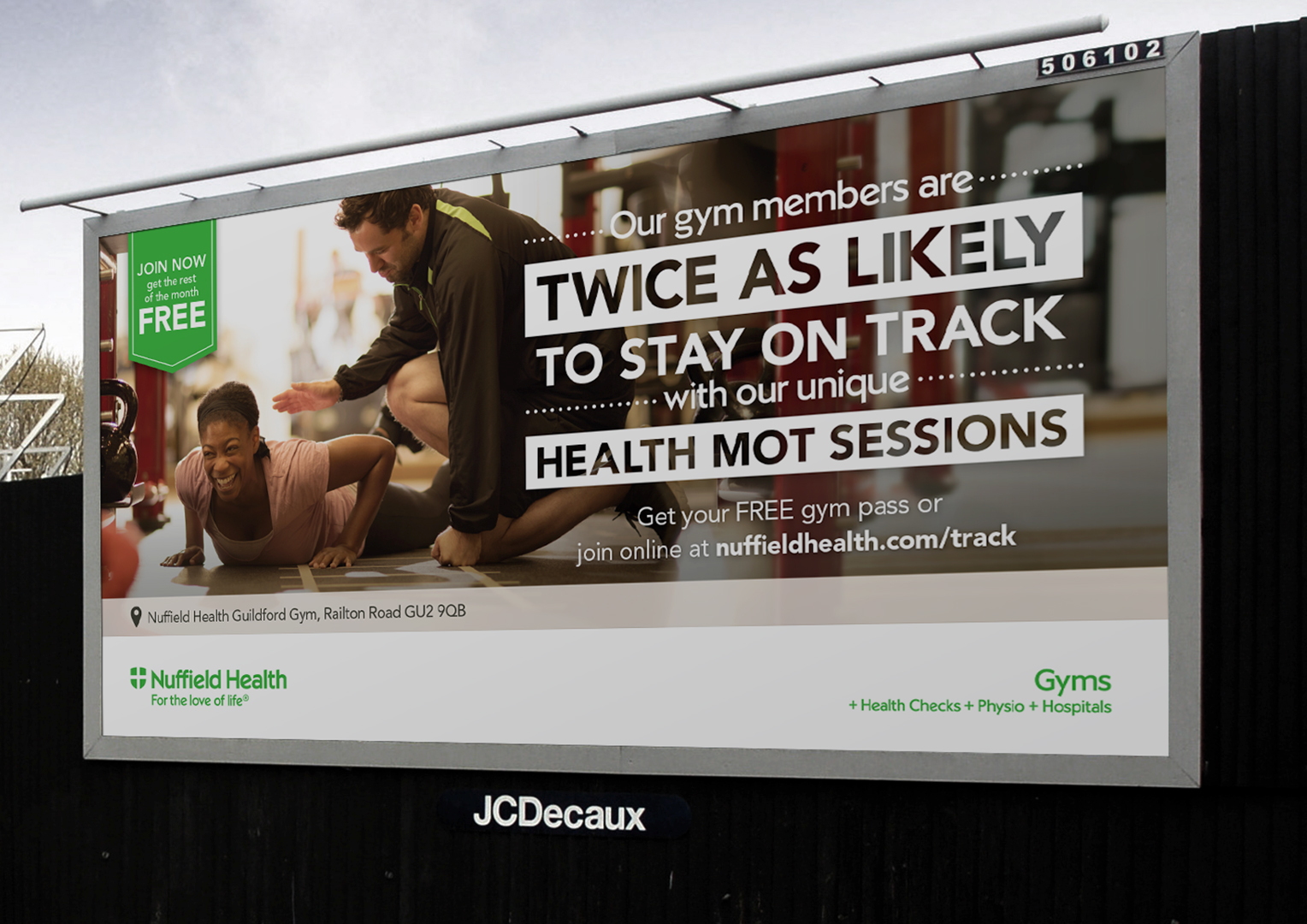 Nuffield Health. 48 Sheet National Advertising Campaign. Creative artwork and graphic design.