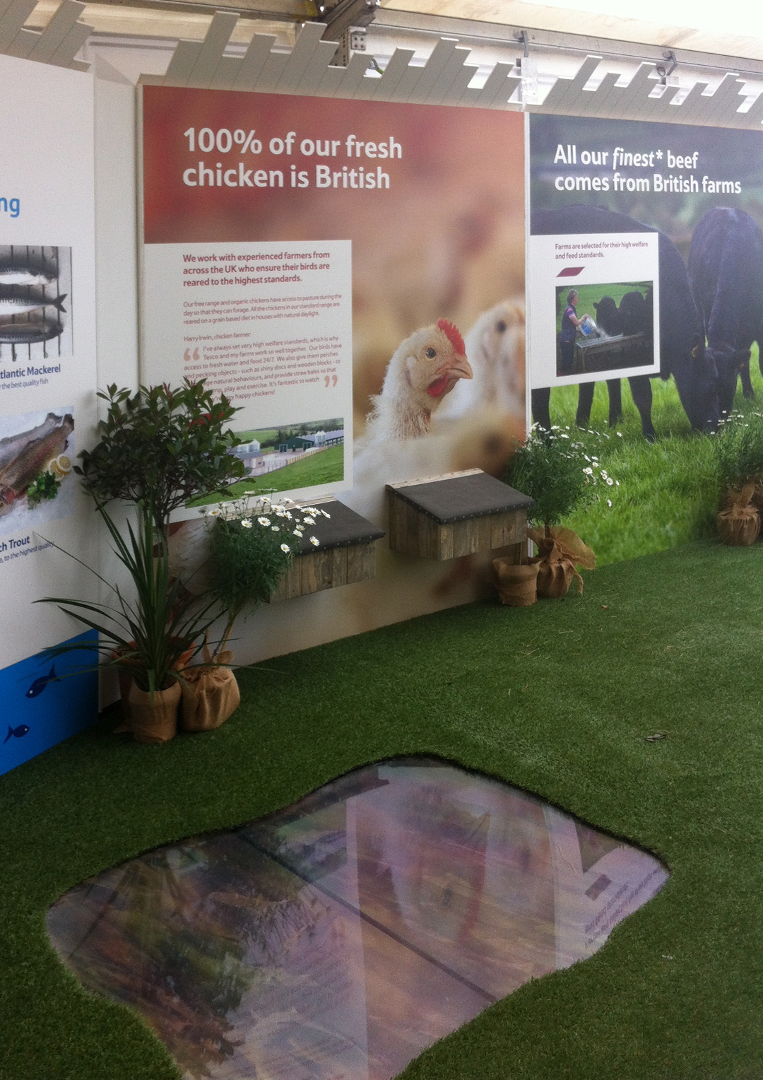 Tesco. Agricultural Show. Large format event branding. Creative artwork and graphic design.